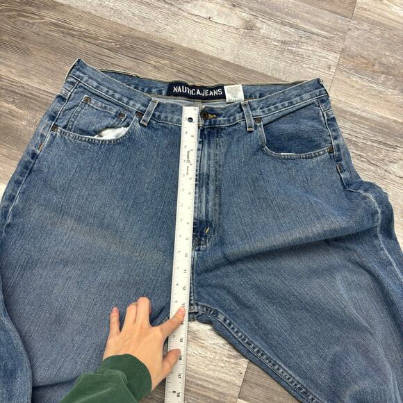 Vintage Y2k Nautica Mid Wash Blue Mens 36x33 Relaxed Loose Baggy‎ 2000s Jeans - Picture 6 of 11